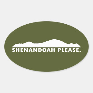 Sticker Ovale Shenandoah S'Il Vous Plaît