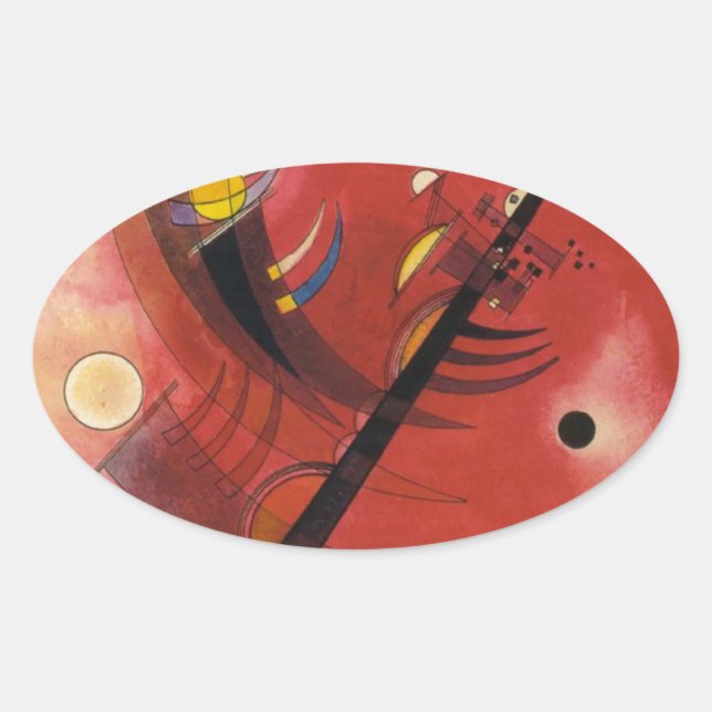 Sticker Ovale Simulation interne peinture Abstraite (Devant)