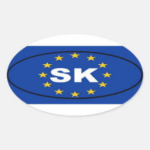 Sticker Ovale Slovaquie SK Union européenne