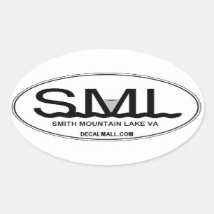 Sticker Ovale SML Auto Window Decal Smith Mountain Lake Virginie
