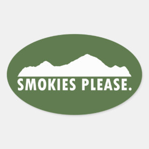 Sticker Ovale Smokies S'il vous plaît