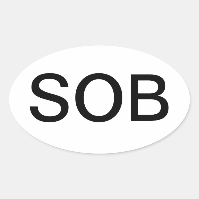 STICKER OVALE SOB (Devant)