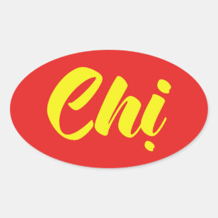 Sticker Ovale Soeur Vietnamienne - Chi ~ Tien ng Viêt