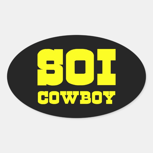 STICKER OVALE SOI COWBOY (Devant)