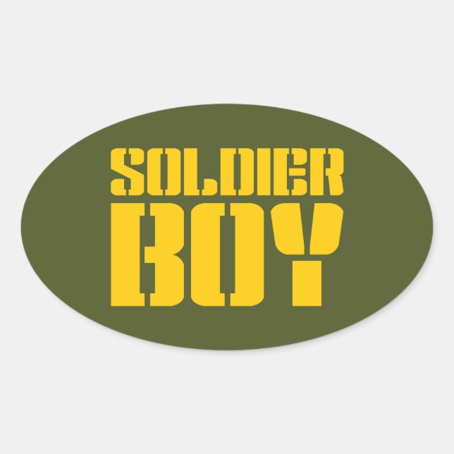 STICKER OVALE SOLDIER GARY (Devant)