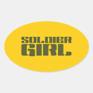 STICKER OVALE SOLDIER GIRL