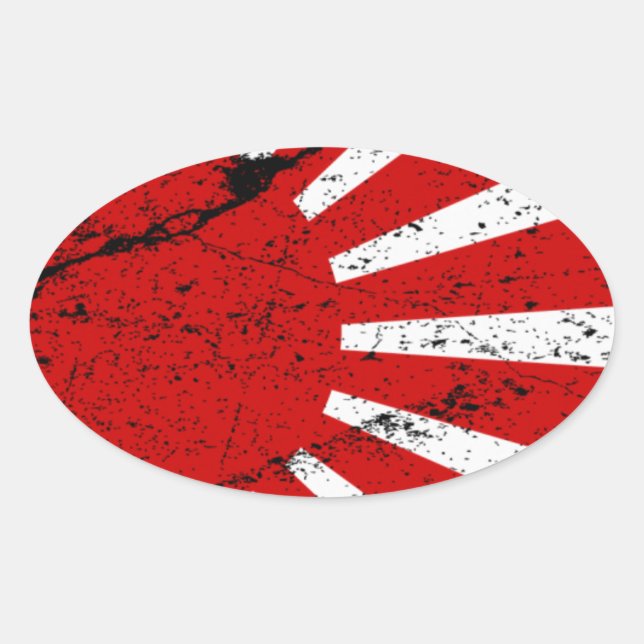 Sticker Ovale Soleil levant (Devant)