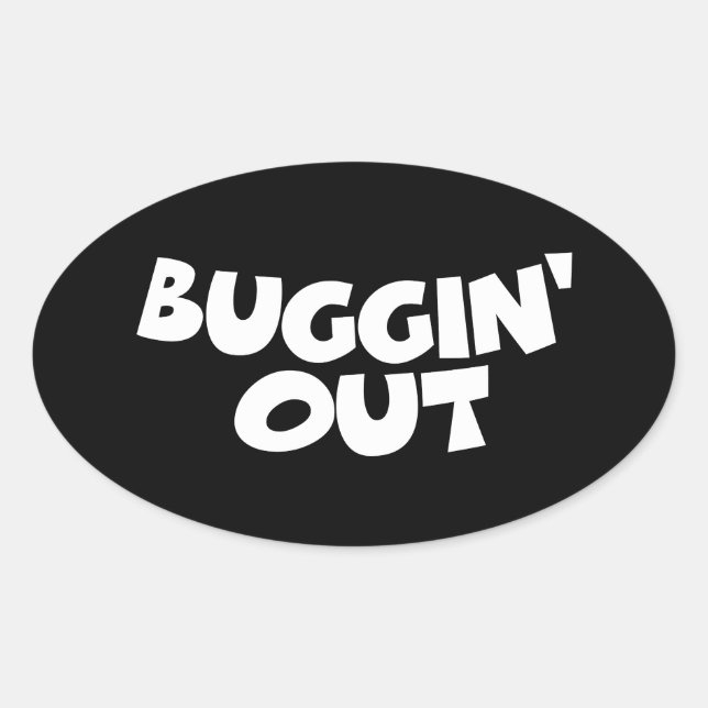 Sticker Ovale Sortir du boggin (Devant)
