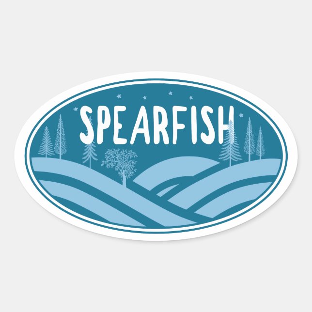 Sticker Ovale Spearfish South Dakota Outdoors (Devant)