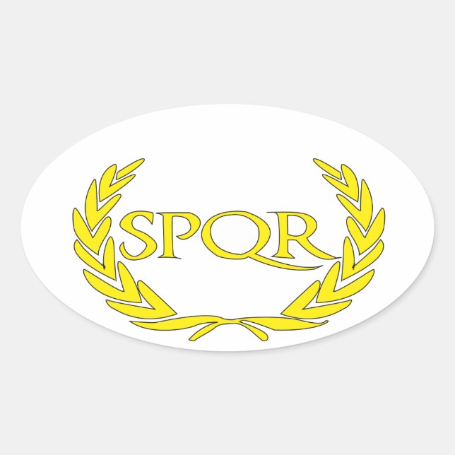 Sticker Ovale SPQR Roma (Devant)