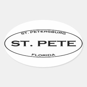 Sticker Ovale ST. PETE - Saint-Pétersbourg, Floride