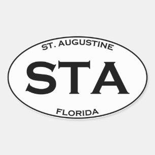 Sticker Ovale STA - St Augustine Floride