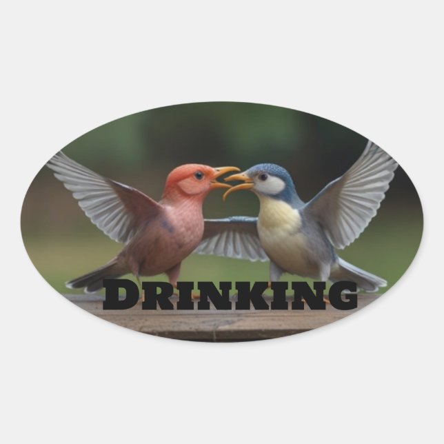 Sticker Ovale "Stickers ronds classiques : Élégance intemporelle (Devant)