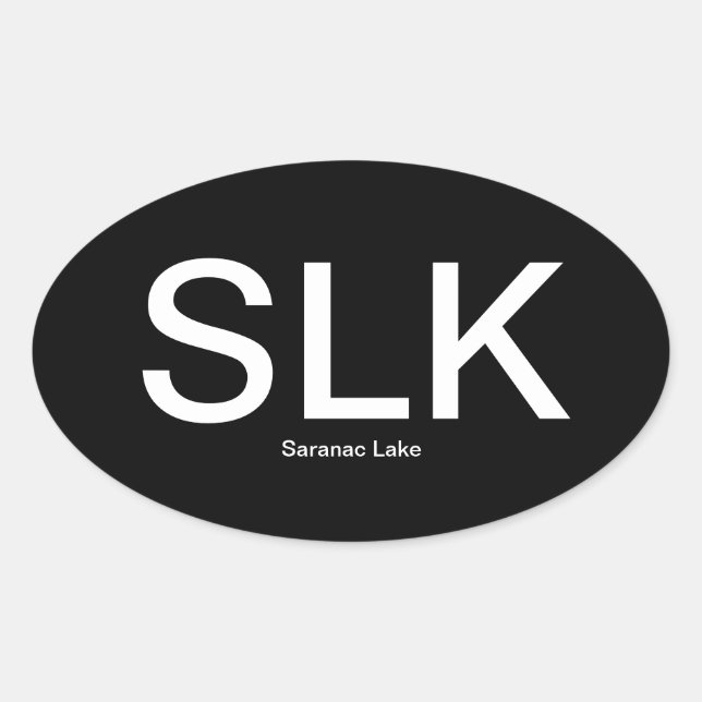 Sticker Ovale Sticule de pare-chocs ovale SLK du lac Saranac (Devant)