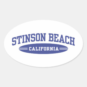 Sticker Ovale Stinson Beach Californie