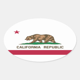 Sticker ovale style euro-californien