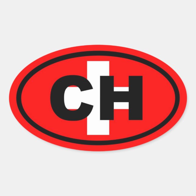 Sticker Ovale Suisse CH Europe (Devant)
