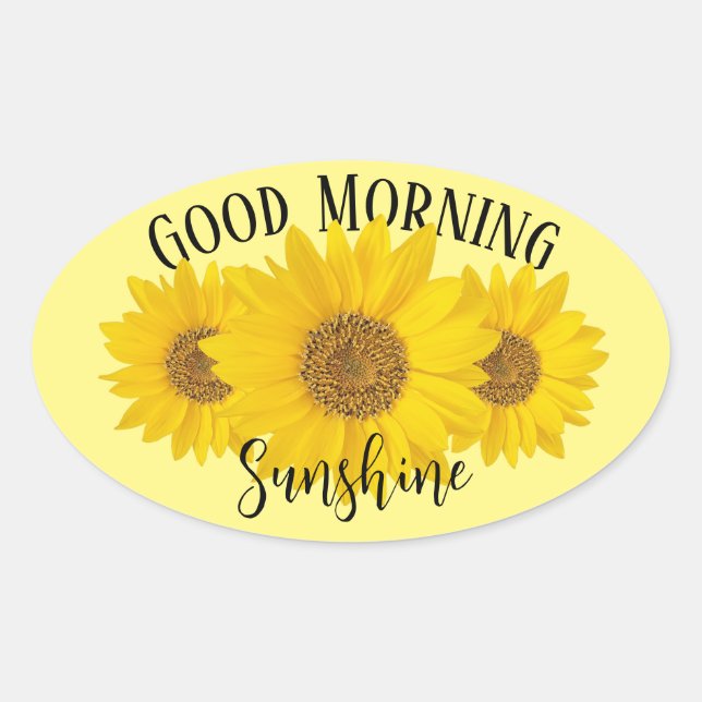 Sticker Ovale Sunshine du bon matin (Devant)