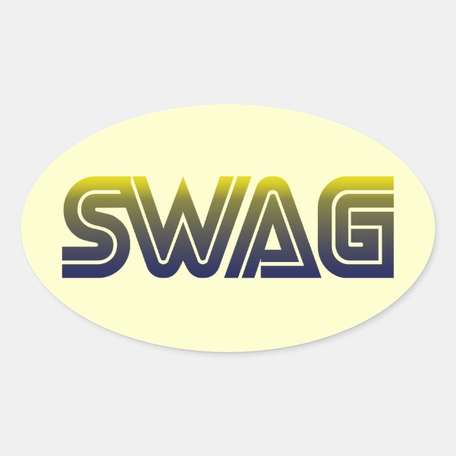 Sticker Ovale Swag (Devant)