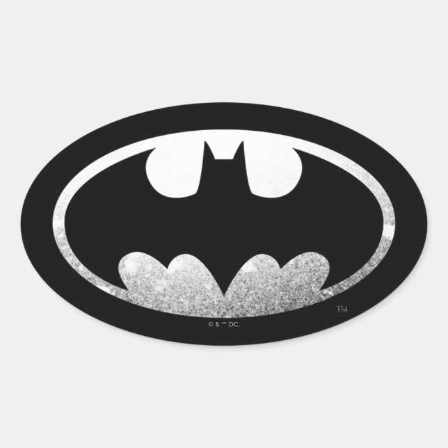Sticker Ovale Symbole Batman | Logo Grainy (Devant)