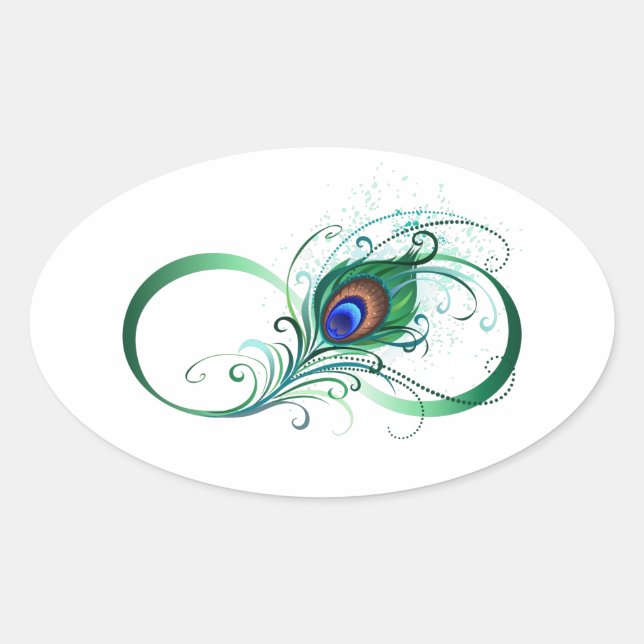 Sticker Ovale Symbole de l'Infinity (Devant)