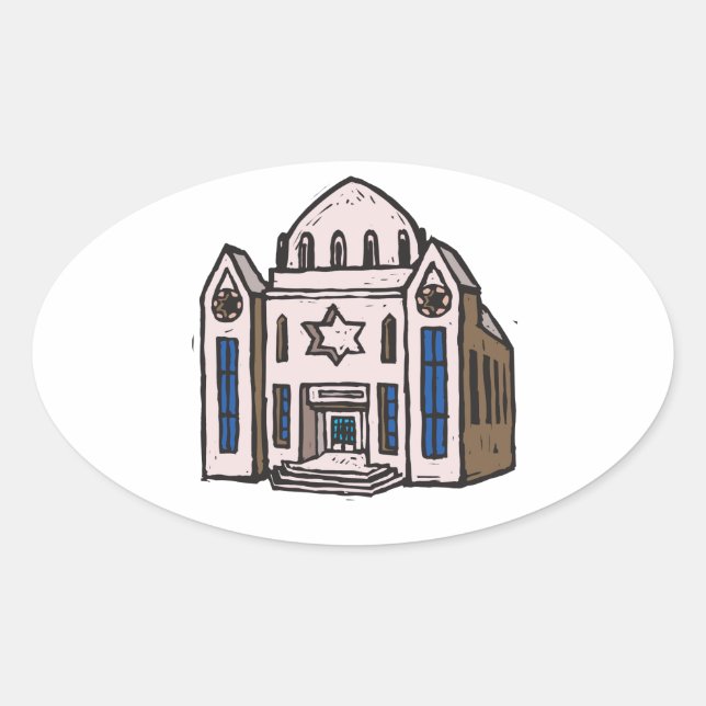 Sticker Ovale Synagogue (Devant)
