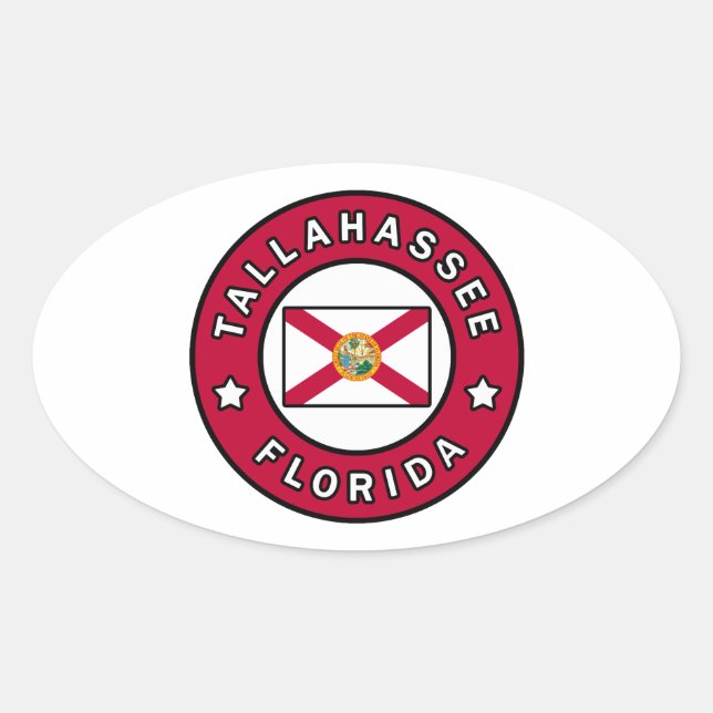 Sticker Ovale Tallahassee Floride (Devant)