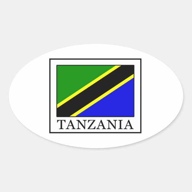Sticker Ovale Tanzanie (Devant)