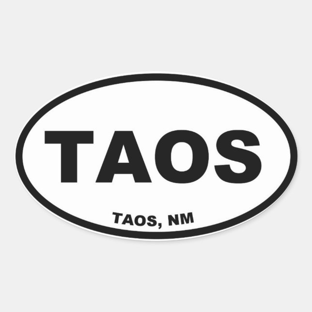 Sticker Ovale Taos (Devant)