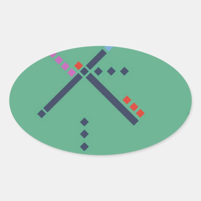 Sticker Ovale Tapis aéroport PDX (Devant)