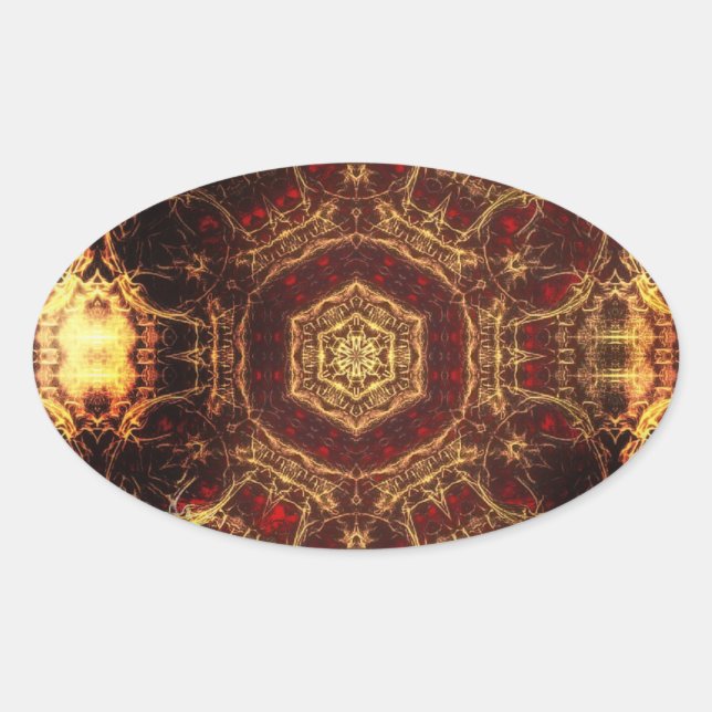 Sticker Ovale Tapis oriental (Devant)