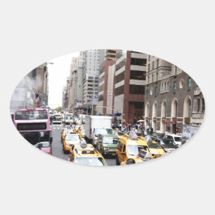 Sticker Ovale Taxis de New York