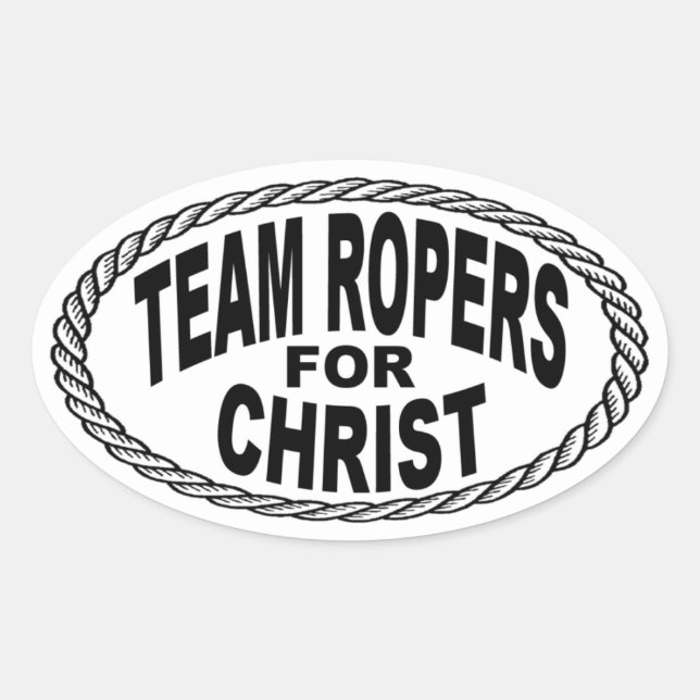 Sticker Ovale Team Ropers for Christ Euro Style (Devant)