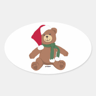 Sticker Ovale Teddy Bear