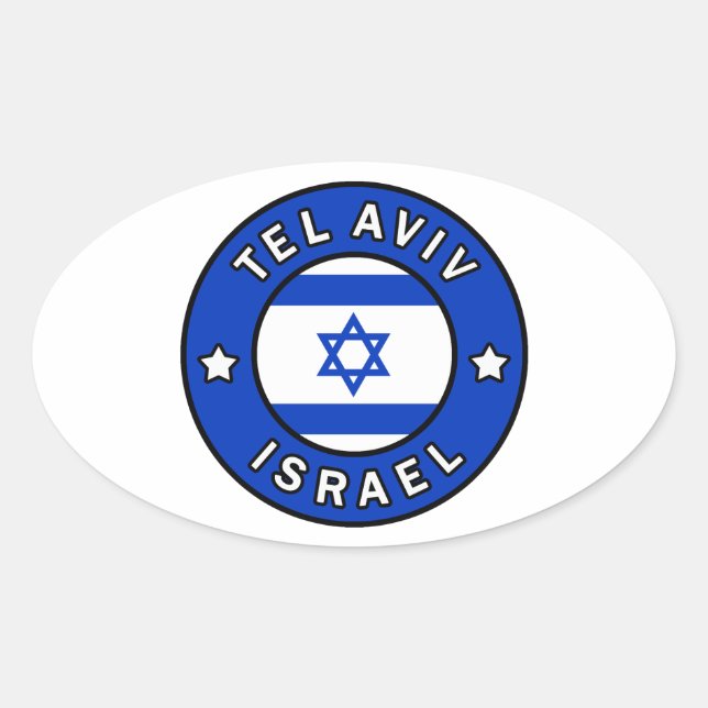 Sticker Ovale Tel Aviv Israël (Devant)
