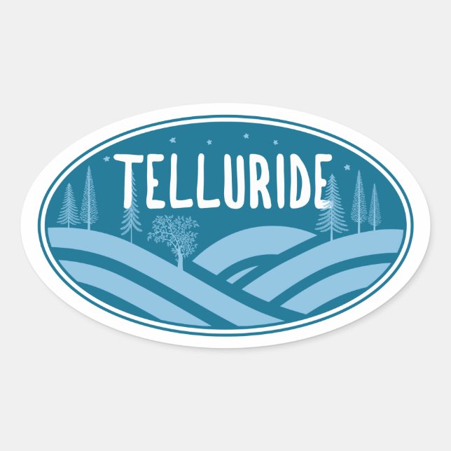 Sticker Ovale Telluride Colorado Extérieur (Devant)