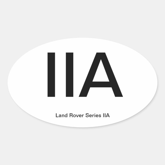 Sticker Ovale Terre Rover série IIA oval (Devant)