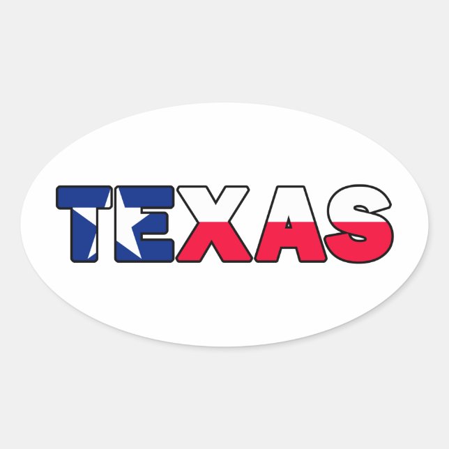Sticker Ovale Texas (Devant)
