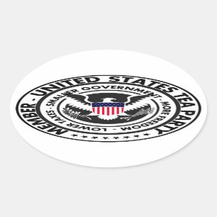 Sticker Ovale Thé des Etats-Unis
