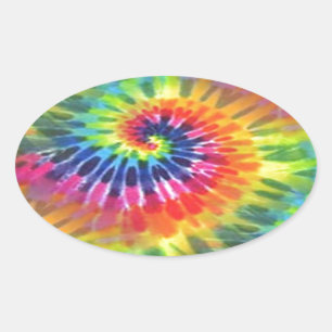 Sticker Ovale Tie Dye
