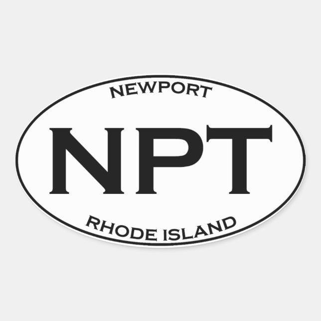 Sticker Ovale TNP - Newport Rhode Island (Devant)