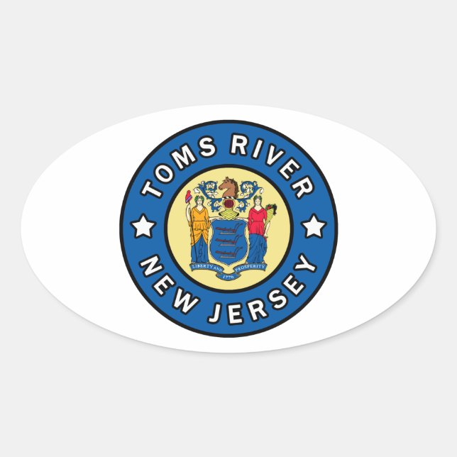 Sticker Ovale Toms River New Jersey (Devant)