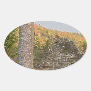 Sticker Ovale Tours rondes irlandaises âgées de plus de 1000 ans
