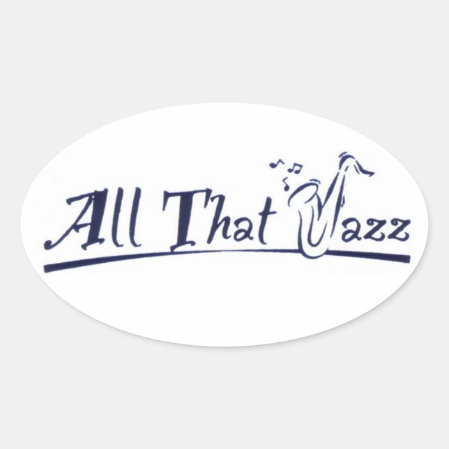 Sticker Ovale Tout ce Jazz (Devant)