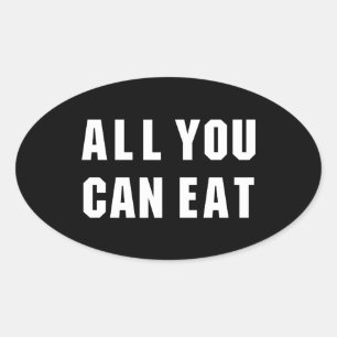 STICKER OVALE TOUT CE QUE VOUS POUVEZ MANGER