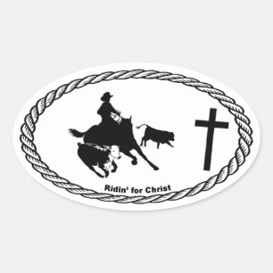 Sticker Ovale Traversée du cheval à l'Euro