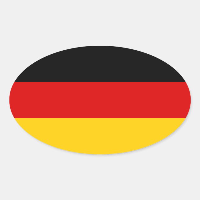 Sticker Ovale Tricolor Allemagne (Devant)