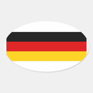 Sticker Ovale Tricolor Allemagne