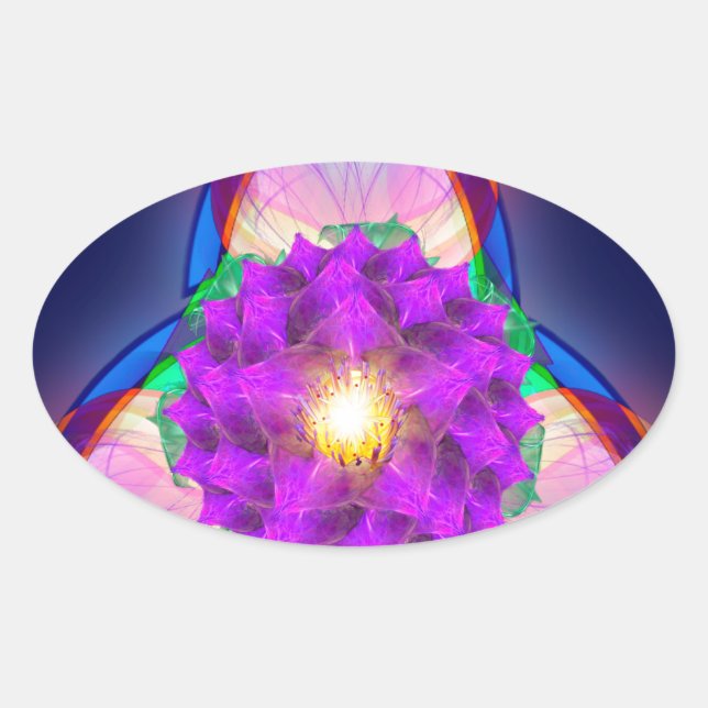 Sticker Ovale Trinity Lotus (Devant)