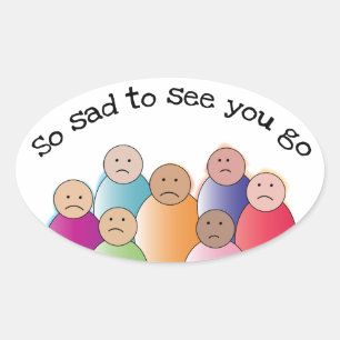 Sticker Ovale Triste
